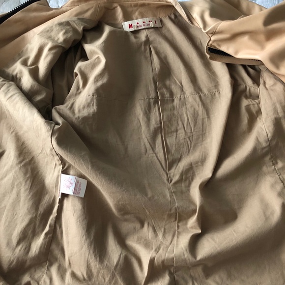 Marni nude leather dress jacket coat 38 M